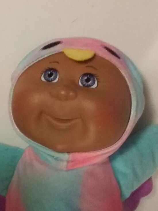 Cabbage Patch Soft African American Baby Doll 10" Tall Pink Blue w Purpl - Picture 3 of 5